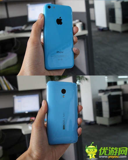 藍色版魅族MX3首次曝光 真機對比iPhone5c
