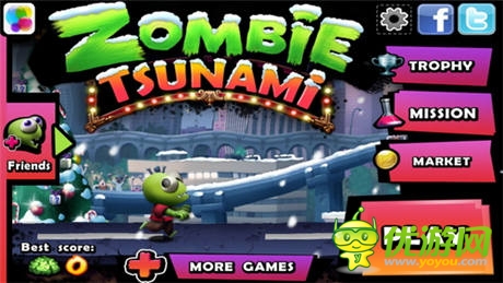  Zombie  Tsunami 快來(lái)組織你的殭尸大軍