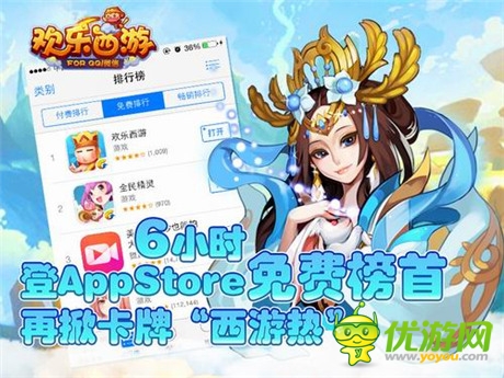 6小時登IOS免費榜首《歡樂西游》再掀卡牌“西游熱