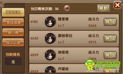莽荒紀2怎樣提高競技場排名 游戲攻略